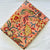 Orange and Yellow Sanganeri Hand Block Printed Cotton Fabric with floral design