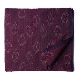 Precut 1meter - Violet Ikat Pochampally Woven Cotton Fabric