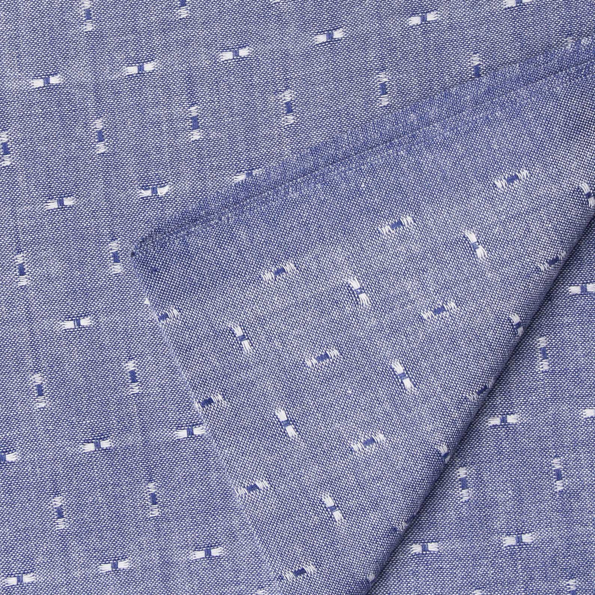Blue - Prewashed Cotton Jacquard Precut Fabric (2 meter) 69 main image 1