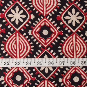 Precut 0.50 meters -Bagru Dabu Handblock Printed Cotton Fabric