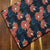 Blue and Red Dabu Bagru Hand Block Printed Cotton Fabric with floral print