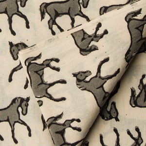Precut 0.50 meters -Bagru Dabu Handblock Printed Cotton Fabric