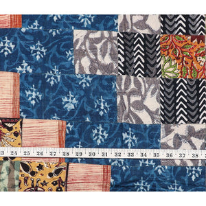 Precut 1 meter - Patchwork Hand Block Printed Cotton Fabric