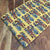 Yellow and Blue Bagru Hand Block Printed Cotton Fabric with animal print