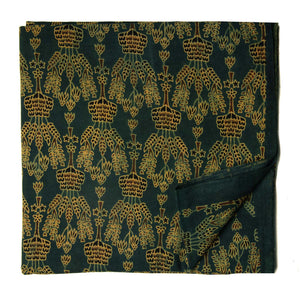 Precut 1 meter -Ajrakh Hand Block Natural Dyed Cotton Fabric
