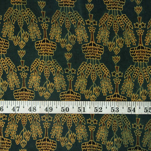 Precut 1 meter -Ajrakh Hand Block Natural Dyed Cotton Fabric