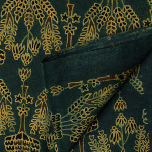 Precut 1 meter -Ajrakh Hand Block Natural Dyed Cotton Fabric