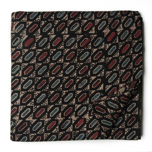 Ajrakh Hand Block Natural Dyed Cotton Fabric