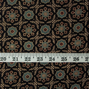 Precut 0.25 meters -Ajrakh Hand Block Natural Dyed Cotton Fabric