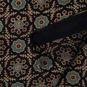 Precut 0.25 meters -Ajrakh Hand Block Natural Dyed Cotton Fabric