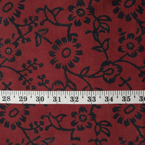 Precut 0.75 meters -Ajrakh Hand Block Natural Dyed Cotton Fabric