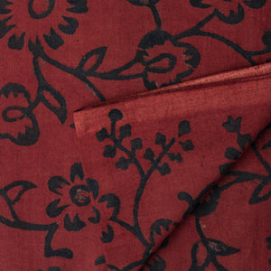 Precut 0.75 meters -Ajrakh Hand Block Natural Dyed Cotton Fabric