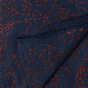 Precut 0.25 meters -Ajrakh Hand Block Natural Dyed Cotton Fabric
