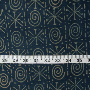 Precut 0.25 meters -Ajrakh Hand Block Natural Dyed Cotton Fabric