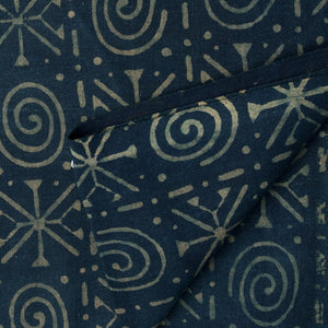 Precut 0.25 meters -Ajrakh Hand Block Natural Dyed Cotton Fabric