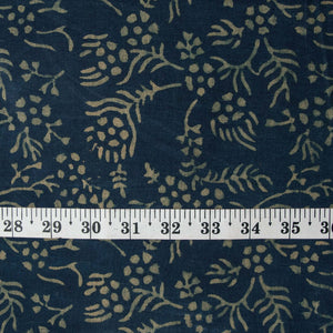 Precut 0.75 meters -Ajrakh Hand Block Natural Dyed Cotton Fabric