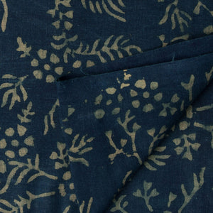 Precut 0.75 meters -Ajrakh Hand Block Natural Dyed Cotton Fabric