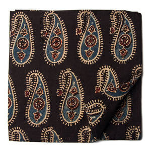 Ajrakh Hand Block Natural Dyed Cotton Fabric