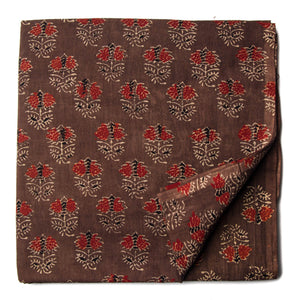 Ajrakh Hand Block Natural Dyed Cotton Fabric