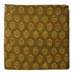 Ajrakh Hand Block Natural Dyed Cotton Fabric