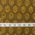 Precut 0.25 meters -Green & Yellow Ajrakh Hand Block Printed Cotton Fabric