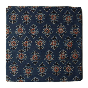 Ajrakh Hand Block Natural Dyed Cotton Fabric