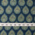 Precut 0.25 meters -Blue & Green Ajrakh Kantha Hand Block Printed Cotton Fabric