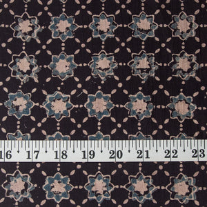 Precut 0.25 meters -Ajrakh Hand Block Printed Cotton Fabric