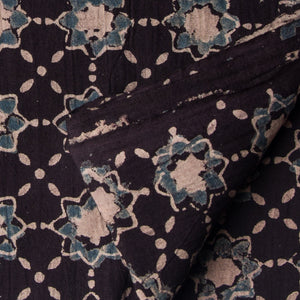 Precut 0.25 meters -Ajrakh Hand Block Printed Cotton Fabric