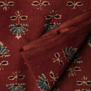 Precut 1 meter -Ajrakh Hand Block Printed Cotton Fabric
