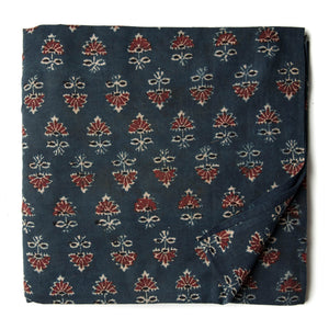Ajrakh Hand Block Natural Dyed Cotton Fabric