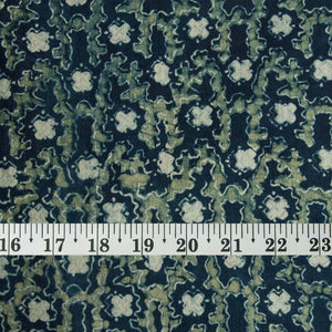 Precut 0.25 meters -Ajrakh Hand Block Printed Cotton Fabric