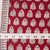 Precut 1 meter -Black & Maroon Bagh Hand Block Printed Cotton Fabric