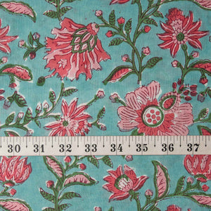 Precut 0.25 meters -Bagru Dabu Hand Block Printed Cotton Fabric