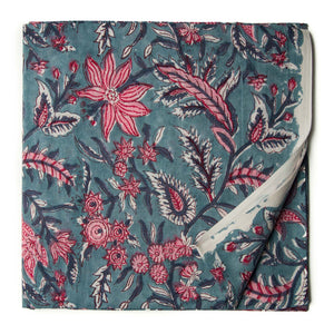 Precut 0.75 meters -Sanganeri Hand Block Printed Cotton Fabric