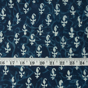 Precut 0.25 meters -Bagru Dabu Hand Block Printed Cotton Fabric