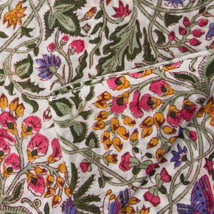 Precut 0.5 meter - Handblock Printed Fine Mul Cotton Fabric