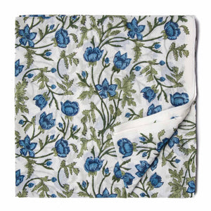 Precut 0.75 meters -Handblock Printed Fine Mul Cotton Fabric
