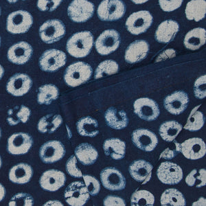 Dabu Indigo Hand Block Printed Cotton Fabric