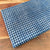 Blue and White Dabu Indigo Hand Block Printed Pure Cotton Fabric with Geometrical checks Design