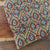 Yellow and Blue Bagru Hand Block Printed Pure Cotton Fabric with Floral Design