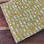 Yellow and Off white Bagru Hand Block Printed Cotton Fabric with fish design