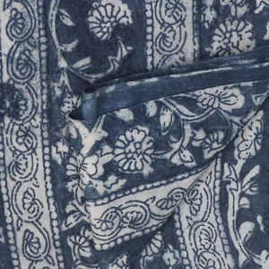 Dabu Indigo Hand Block Printed Cotton Fabric