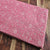 Pink and White Dabu Hand Block Printed Cotton Fabric with floral print