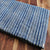 Blue and White Dabu Indigo Hand Block Printed Cotton Fabric with lines print