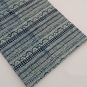 Dabu Indigo Hand Block Printed Cotton Fabric