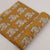 Yellow and off white Bagru Hand Block Printed Pure Cotton Fabric with tiger animal print 