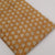 Yellow and off white Bagru Hand Block Printed Cotton Fabric with floral print 