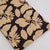 Black and off white Bagru Hand Block Printed Cotton Fabric with floral print 