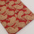 Off White and Red Bagru Dabu Hand Block Printed Pure Cotton Fabric with paisley design